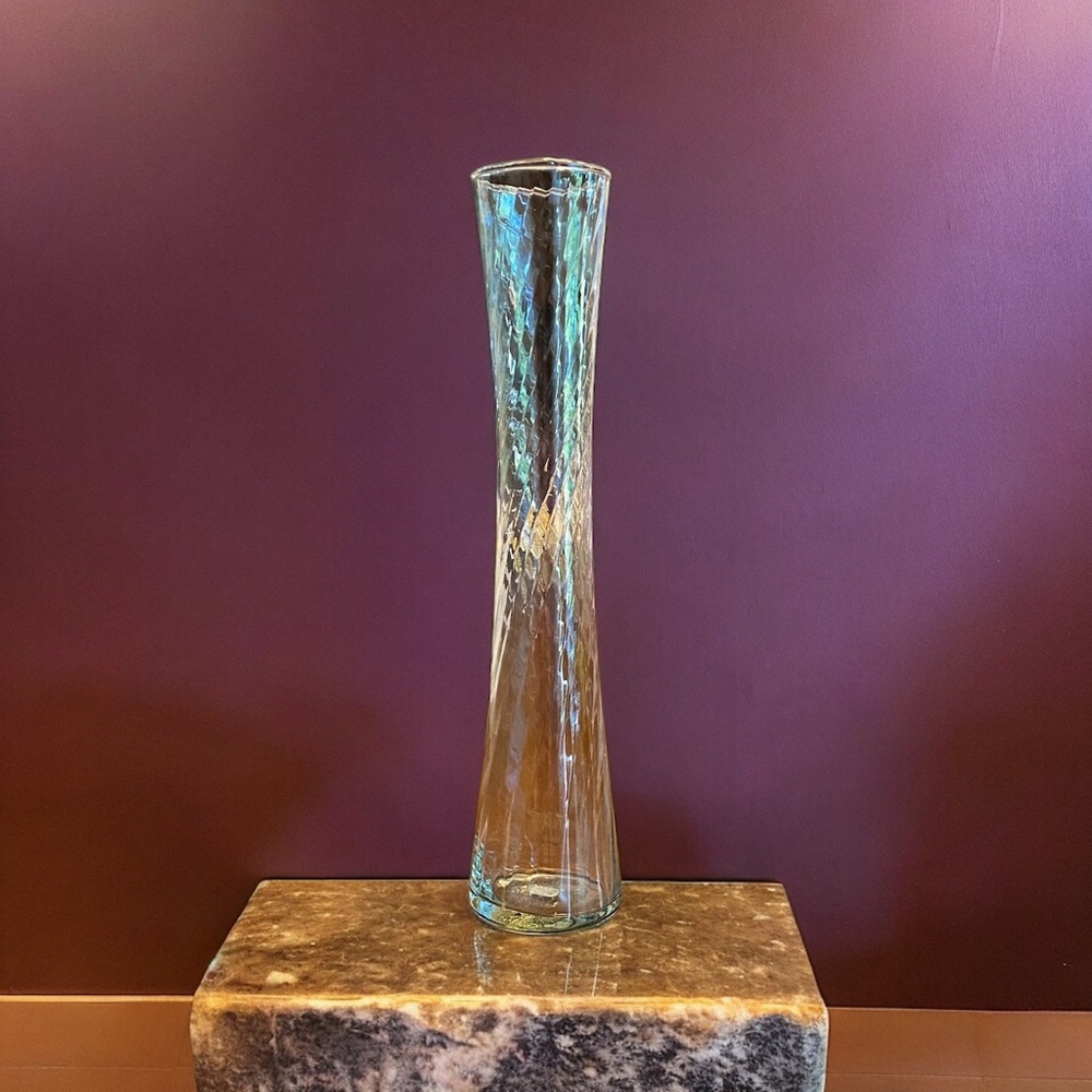 Stylish Blown / swirled glass vase. Excellent condition no chips or cracks
